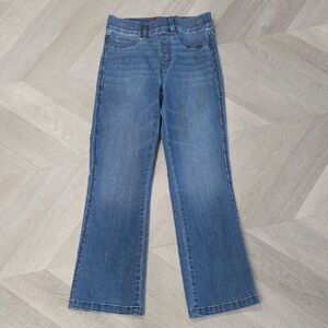 Spanx Cropped Kick Flare Denim Jeans, Size Small